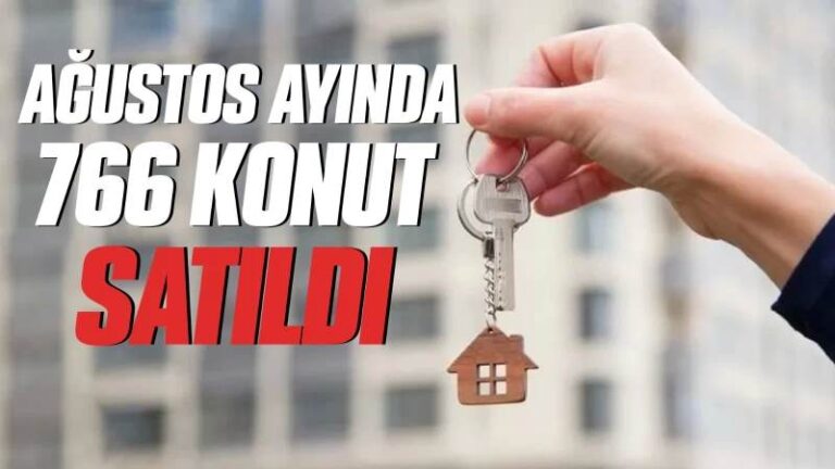 Ağustos ayında 766 konut satıldı