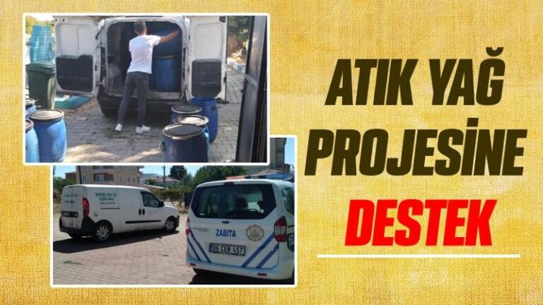 Atık yağ projesine destek