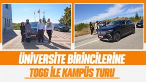 Üniversite birincilerine TOGG ile kampüs turu 