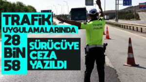 Trafik uygulamalarında 28 bin 58 sürücüye ceza yazıldı