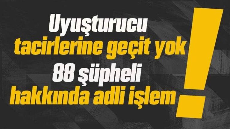 Uyuşturucu zanlılarına geçit yok 