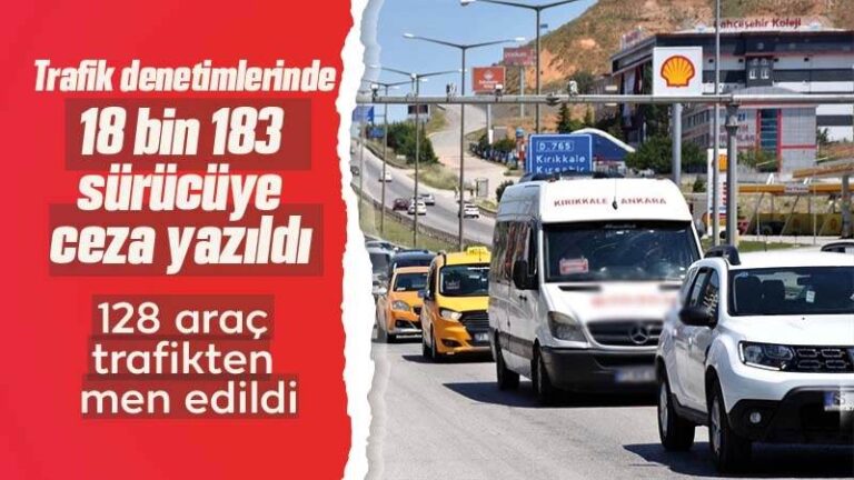 Kırıkkale’de 18 bin 183 sürücüye ceza yazıldı