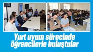 Kırıkkale’de yurtlarda kalan öğrencilerle buluştular
