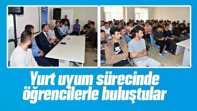 Kırıkkale’de yurtlarda kalan öğrencilerle buluştular