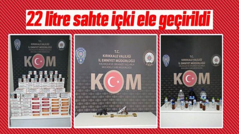 Kırıkkale’de boş makaron ve sahte içki ele geçirildi