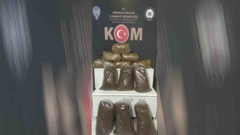 Kırıkkale’de 95 kilogram kaçak tütün ele geçirildi