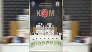 Kırıkkale’de etil alkol ve makaron ele geçirildi