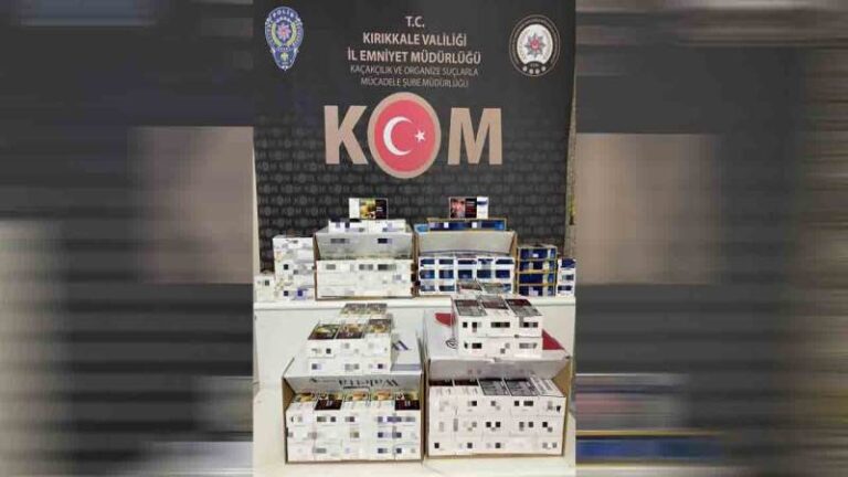 Kırıkkale’de 40 bin adet makaron ele geçirildi