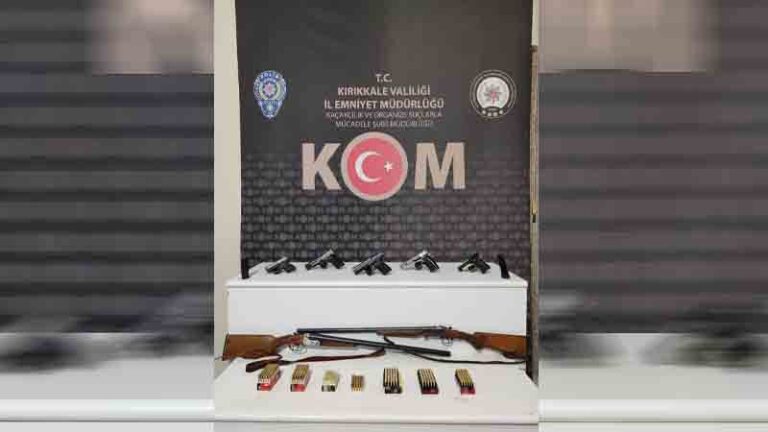 Kırıkkale’de tüfek ve fişek ele geçirildi