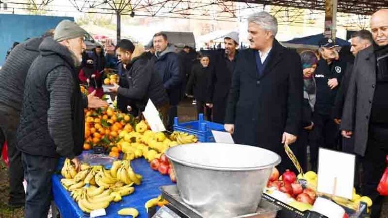 Vali Makas’tan semt pazarı ziyareti