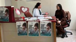 Doğal olan normal doğum standı açıldı