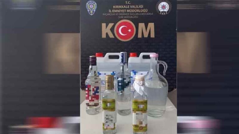 Kırıkkale’de kargo kolisinde kaçak alkol çıktı