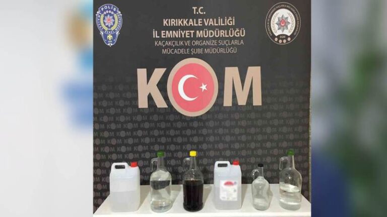 Kırıkkale’de kaçak alkol ele geçirildi