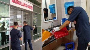 Yüksek İhtisas Hastanesi’nin her bölgesi temizleniyor