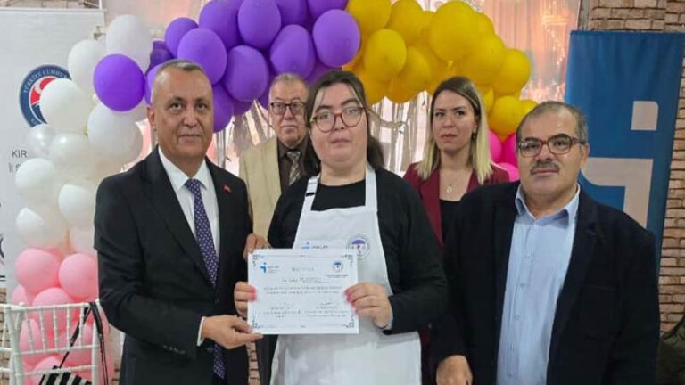 Engelli mesleki eğitim kursu düzenlendi