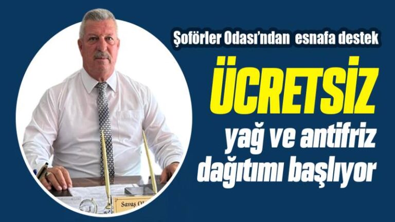 Şoförler Odası’ndan esnafa destek