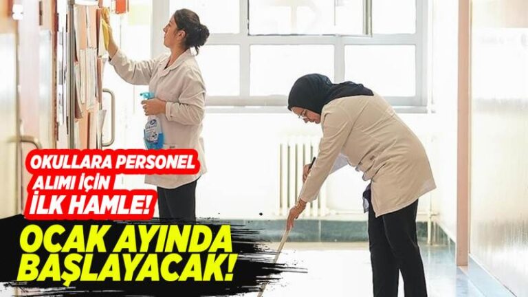 Okullara personel alımı için ilk hamle! Ocak ayında başlayacak!