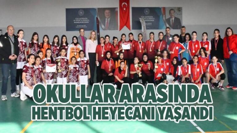 Okullar arasında hentbol heyecanı yaşandı