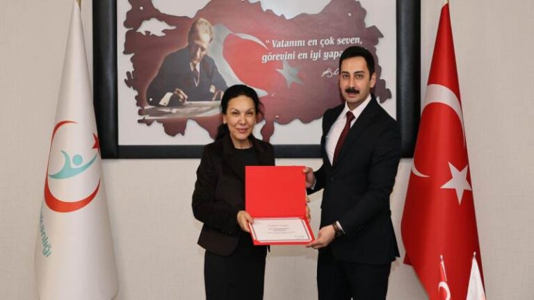 Delice Devlet Hastanesi’ne teşekkür belgesi