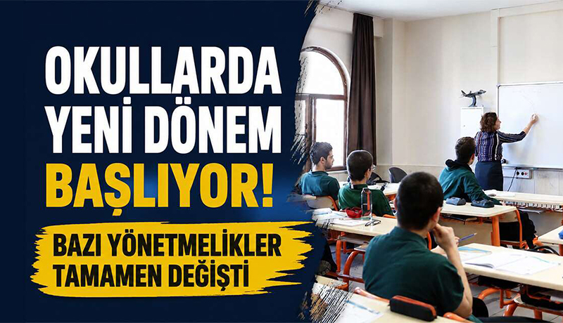 MEB açıkladı: Okullarda yönetmelikler değişti